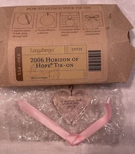 Longaberger 2006  Horizon of Hope  Tie-On #23325
