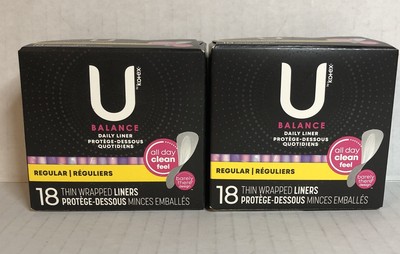 NEW - Lot of 2 Kotex Liners, 18 count (Total 36) Free USA Shipping U by Kotex