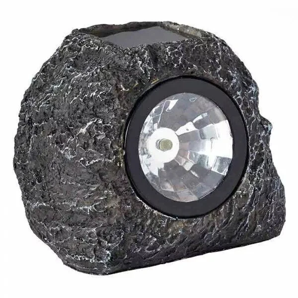 Solar LED Rock Lights Outdoor Garden Lighting 4p Set Light Up Stone Spotlights - Image 3 of 4