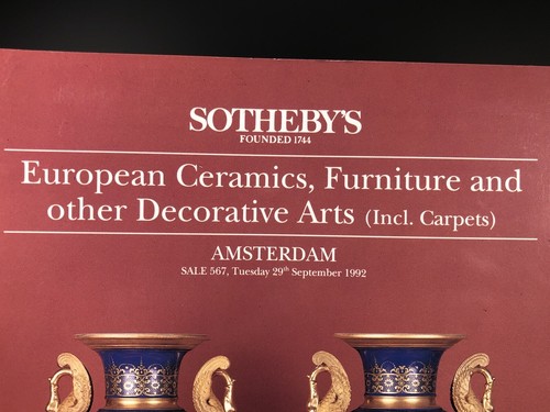 Sotheby's European Ceramics, Furniture & other Decorative Arts 29 September 1992 - Picture 2 of 3