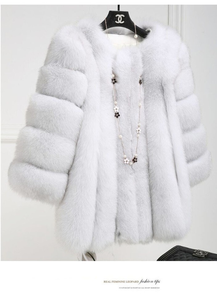 Women's Winter Thicken Faux Fur Coat Jacket Outwear Warm Fluffy Parka