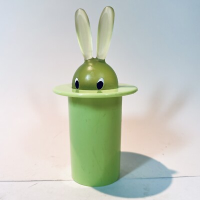 Alessi Magic Bunny Toothpick Holder Dispenser Green Stefano Giovannoni 1998