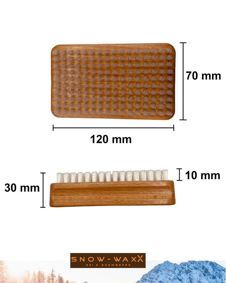 Snow-WaxX Base Brush Nylon | Skibürste | Langlauf | Wachs | Made in Germany - Bild 3 von 4