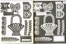 Crochet Edgings Motifs Pattern Booklet Elizabeth Hiddleson Volume 20 1970's VTG