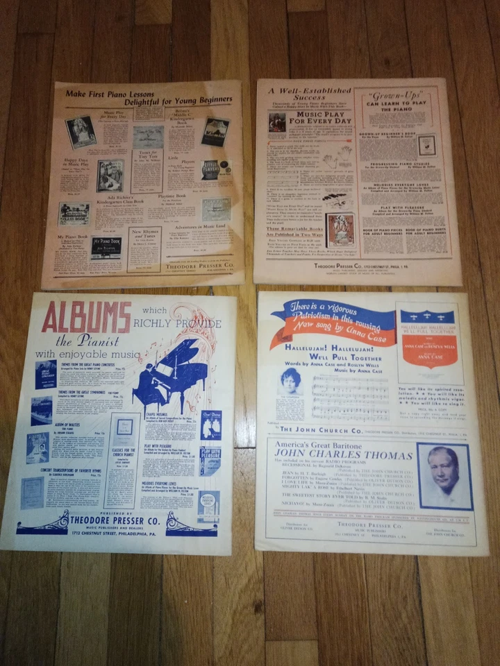 Lot of 4 Old Vintage 1943 - 1944 Etude Magazines - w/ Flag Military Etc - Image 2 of 4