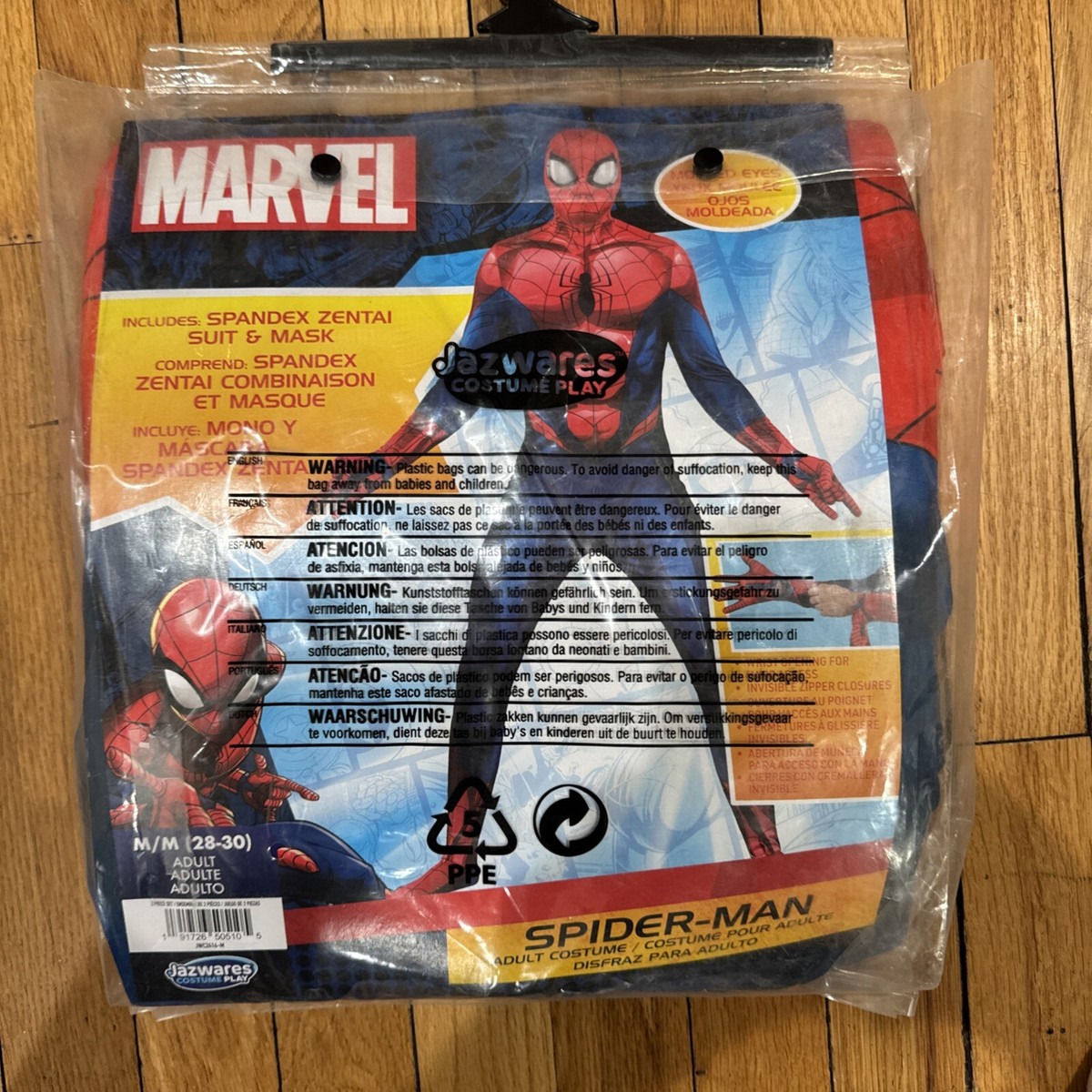 Marvel Spider-Man Integrated Suit Youth Deluxe Zentai Costume - Stretch Spandex With Hidden Zippers & Detachable Mask