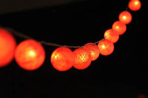 Bola roja de 5 cm LED luz nocturna Navidad cumpleaños boda sala fiesta evento enchufe AUS Foto 4 de 4