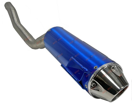 HMF Blue Yamaha Warrior 350 Slip on Exhaust Muffler Pipe Atv Silencer 1987-2004 - Picture 2 of 3