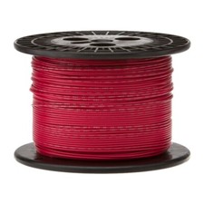 18 AWG Stranded Topcoat Hook Up Wire, Red, 500 ft, 0.079" Dia, UL1007, 300V