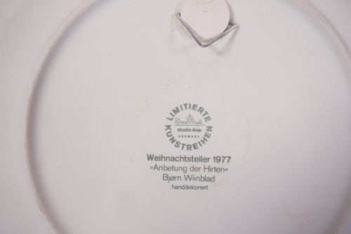 Rosenthal Studio-Linie Björn Wiinblad Weihnachtsteller 1977 Anbetung der Hirten - Bild 5 von 7
