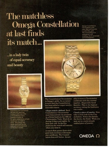 1977 Advertising' Vintage Watch Omega 