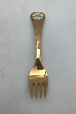Georg Jensen Annual Fork 1981 Vergoldet Sterlingsilber Mit Emaille