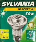 SYLVANIA Hi-Spot Halogen Lamp ES63 E27 240V 50W 10° Warm White Dimmable