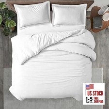 1 Pc Duvet Cover Size/Full Size-100 Egyptian Queen 01 - White No Comforter 