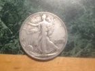 1942 Walking Liberty Half Dollar (yellow/purple)