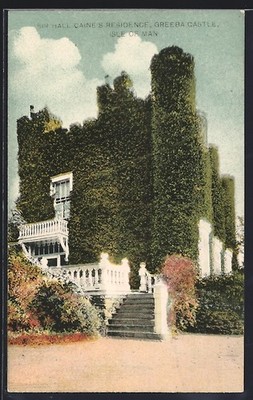 Greeba /Isle of Man, Greeba Castle, Sir Hall Caine´s Residence, Ansichtskarte 