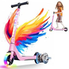 NEW Electric Scooter for Kids Ages 6-12 with Adjustable Height Flash Wheel