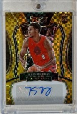2023-24 Panini Select Kris Murray Rookie Signatures Gold Prizm /10 - RC Auto