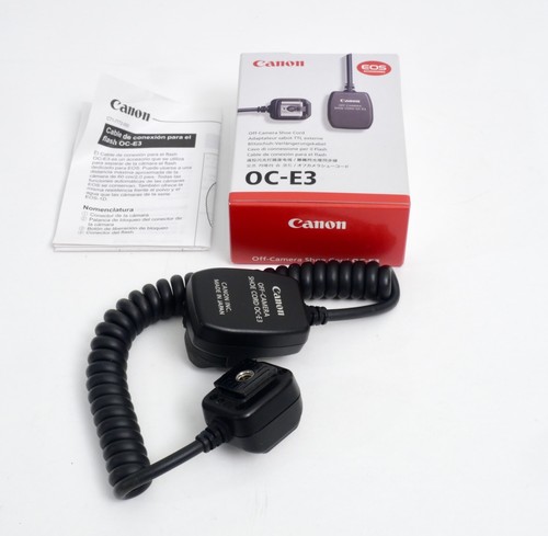 Genuine OEM Canon EOS Off Camera Shoe Cord OC-E3 - excellent condition - tested