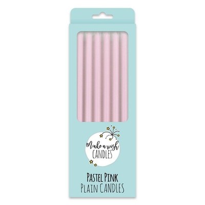 Geburtstag Kuchen Kerzen Make A Wish groß pastell rosa x 6 Party Feier Topper