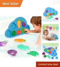 Educational Silicone Veggies Matching Bath To...