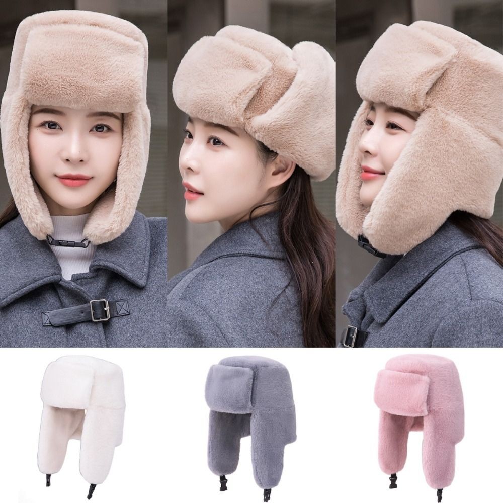 APL Cappello in velluto Lei Feng spesso cappuccio testa alla moda protezione orecchie berretto unisex