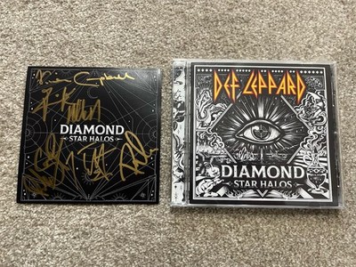 DEF LEPPARD DIAMOND STAR HALOS SIGNED /AUTOGRAPH CD SIGNED BY ALL BAND MEMBERS