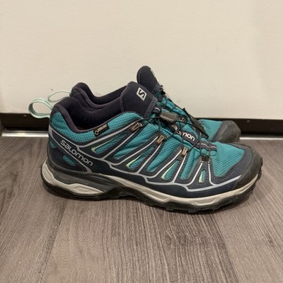 Salomon X Ultra GTX Women's Size 9 Trail Running Shoes Teal Green Blue