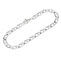 Armband 925 Sterling Silber 22Cm Steg Langpanzerkette GedrüCkt Herren Armkette