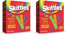  2 Pack Skittles Singles to Go Drink Mix Variety Pack 30-CT WITH 4 Flavors        