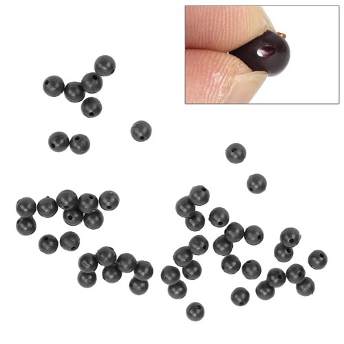 (Schwarz) 50 Stück 8mm Space Beans Set Silica Gel Angelschnur Stopper Kollis NS - Bild 7 von 24