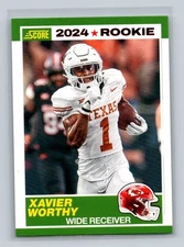 Xavier Worthy 2024 Score 35th Anniversary Rookies Red #1 RC Kansas City Chiefs
