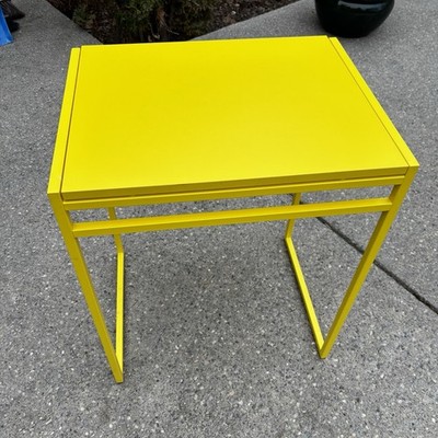 IKEA MUDDUS 1990's Brilliant Yellow Drop Leaf Table Kitchen