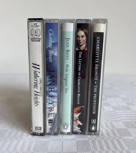 5 x Brontë Bundle - Audiobook Cassettes Charlotte & Emily + Wide Sargasso Sea - Picture 3 of 4