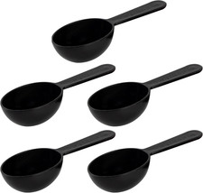 , 5 Pack Plastic Coffee Measuring Spoons Short Handle Scoops for Tea Sugar Cerea
