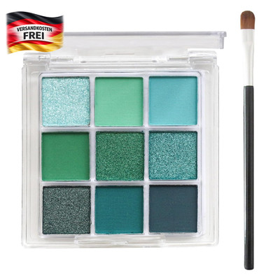 Lidschatten Palette 9 Farben mit Schimmer und Matt Hochpigmentiert für Alltag un
