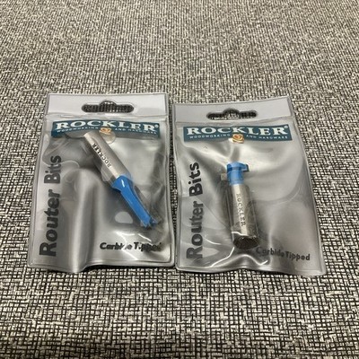 Rockler 3/8  DIA Straight Router Bit Carbide Tipped 1/2  Shank Plus 26099 Shank