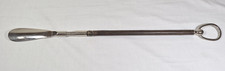 Ultra RARE Vintage GUCCI ITALY Stainles HORSEBIT SHOE HORN Leather Handle23.5"