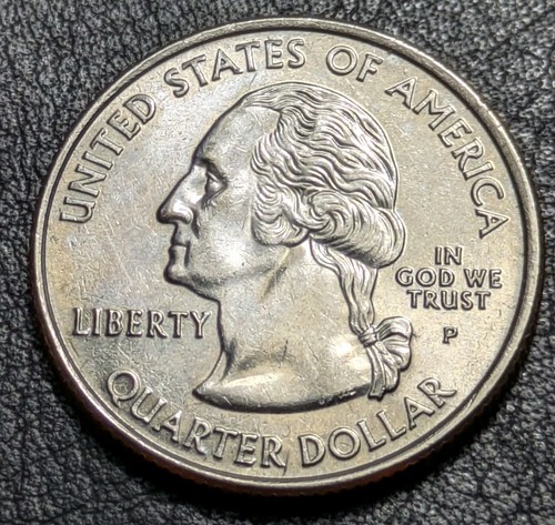 2003-P 25c Illinois State Quarter Bu + Uncirculated Struck Through Grease Error - Picture 7 of 14