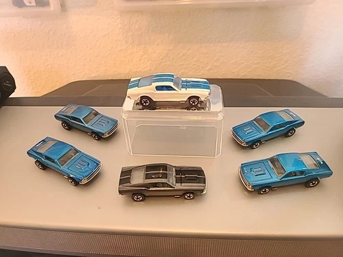 Lot Of 6 Hot Wheels Custom Mustang Redlines. Vintage Series.
