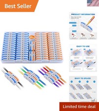 Lever Wire Connectors, 60-Piece Quick Connect Electrical Splicing Kit for Com...
