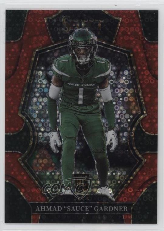 2022 Panini Select Premier Level Red Disco Prizm /49 Ahmad Gardner Sauce #177