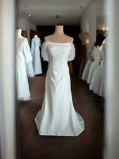 Wedding Dress handmade In USA, off-white, train, Size 10 L one of a kind