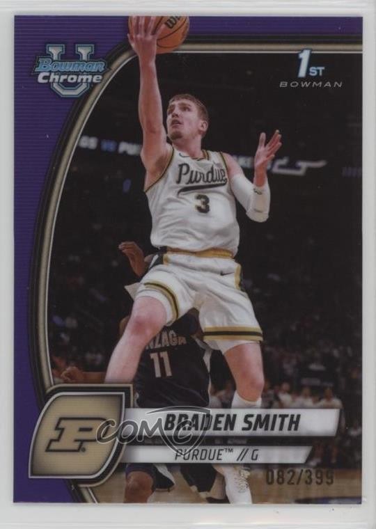 2024-25 Bowman U Chrome Purple Refractor 82/399 Braden Smith #12 0z6b