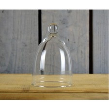 Glass Display Dome Small Mouth Blown Cover Cloche Bell Jar Centrepiece 11.5 cm
