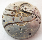 17j Open Face Pocket Watch Movement Antique 16s Hampden Wm Mckinley 17 Jewel