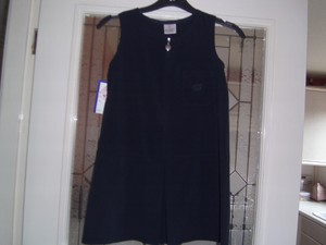 box pleated pinafore dress