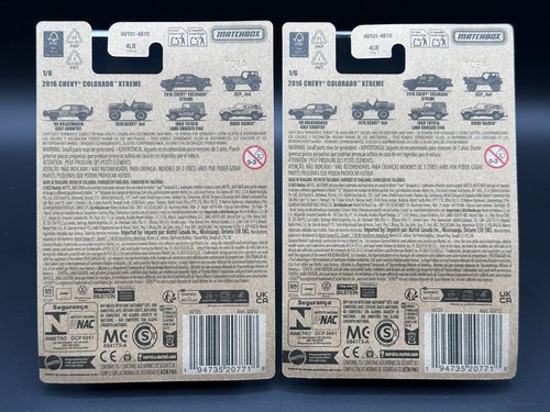 Matchbox 2024 OFF ROAD RALLY 2016 Chevy Colorado Xtreme #1 Blue - Lot of 2 NEW - Picture 2 of 13