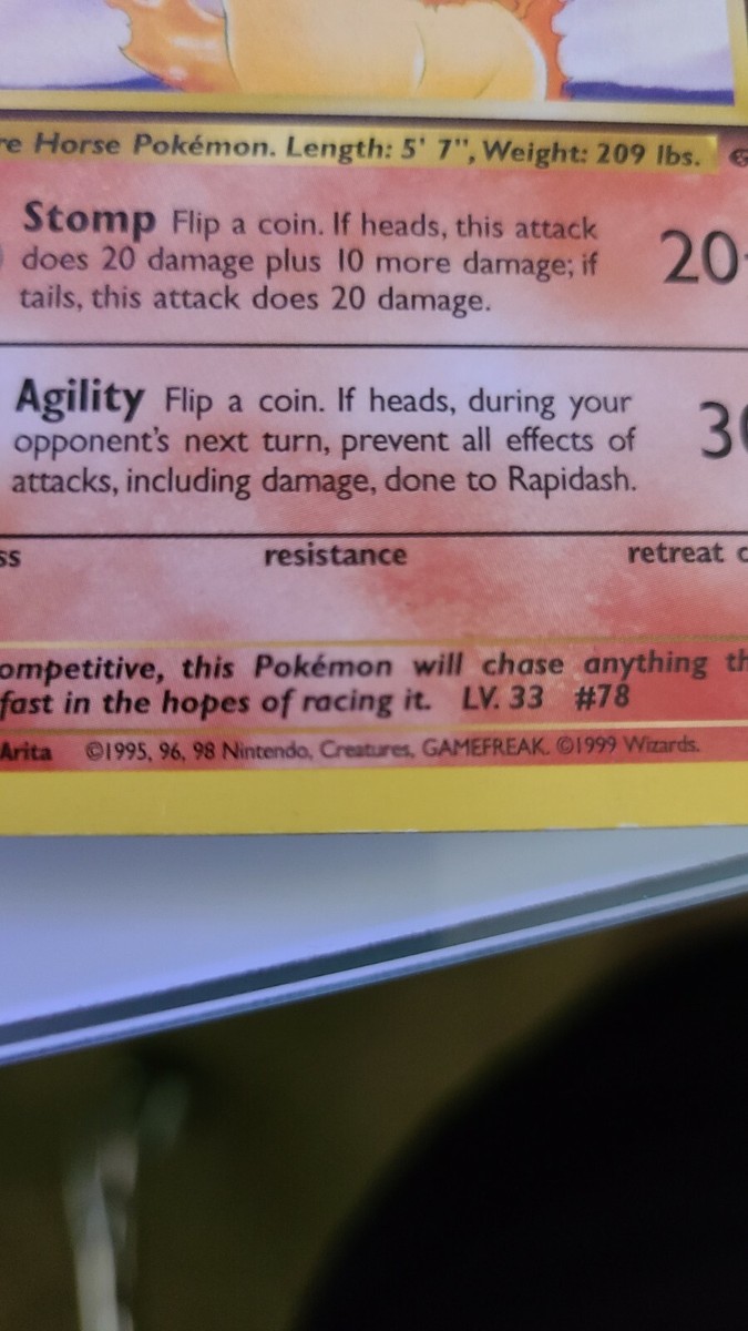 1995 rapidash pokemon card value - (15/83) [Grass] 1999 Pokmon Jungle Rapidash 1st