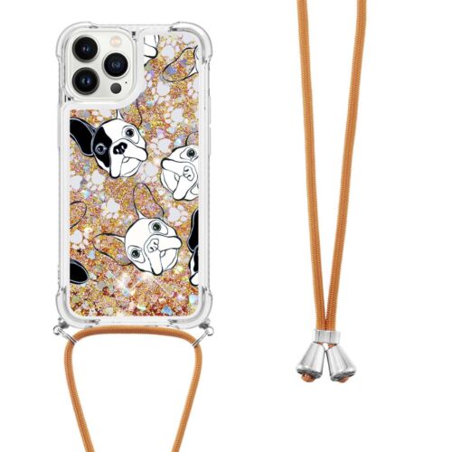 Crossbody Lanyard Quicksand Cool Dog Hot Shockproof Back Case For Various Phone - Picture 3 of 7